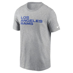 Los Angeles Rams Primetime Wordmark Essential T-Shirt Heather Gray - Nike