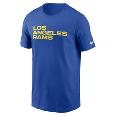 Los Angeles Rams Primetime Wordmark Essential T-Shirt Royal - Nike