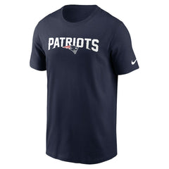 New England Patriots Primetime Wordmark Essential T-Shirt Navy - Nike