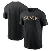 New Orleans Saints Primetime Wordmark Essential T-Shirt Black - Nike