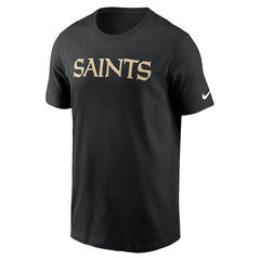 New Orleans Saints Primetime Wordmark Essential T-Shirt Black - Nike
