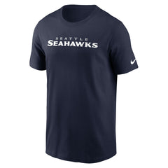 Seattle Seahawks Primetime Wordmark Essential T-Shirt College Navy - Nike