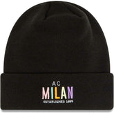 New Era AC Milan New Era Wordmark Cuffed Knit Hat - Black