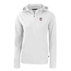 Minnesota Twins Cutter & Buck Women's Daybreak Eco Recycled Half-Zip Hoodie for sale
