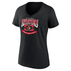 Ottawa Senators - Women's Slapshot V-Neck T-Shirt Black