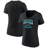 San Jose Sharks - Women's Slapshot V-Neck T-Shirt Black