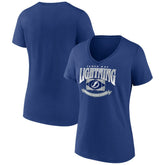 Tampa Bay Lightning - Women's Slapshot V-Neck T-Shirt Blue