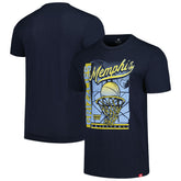 NBA - Memphis Grizzlies Sportiqe Unisex Swish Super-Soft Comfy Tri-Blend T-Shirt - Navy