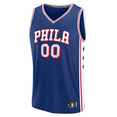 Fanatics - Philadelphia 76ers Youth Fast Break Custom Replica Jersey - Blue - Icon Edition