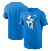 Justin Herbert Los Angeles Chargers Player Graphic T-Shirt Powder Blue - Nike