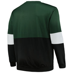 Fanatics - Milwaukee Bucks Big & Tall Split Pullover Sweatshirt - Hunter Green/Black