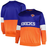 Fanatics - New York Knicks Big & Tall Split Pullover Sweatshirt - Blue/Orange
