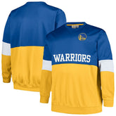 Fanatics - Golden State Warriors Big & Tall Split Pullover Sweatshirt - Royal/Gold