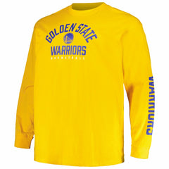 Fanatics - Golden State Warriors Big & Tall Short Sleeve & Long Sleeve T-Shirt Set - Royal/Gold
