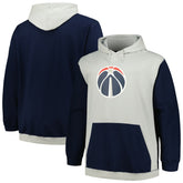 Fanatics - Washington Wizards Big & Tall Primary Arctic Pullover Hoodie - Navy/Silver