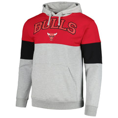 Fanatics - Chicago Bulls Contrast Pieced Pullover Hoodie - Red