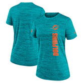 Miami Dolphins Women's Sideline Velocity Dri-FIT T-Shirt Aqua - Nike
