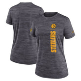 Pittsburgh Steelers Women's Sideline Velocity Dri-FIT T-Shirt Charcoal - Nike