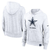 Dallas Cowboys Women's Gym Vintage Logo Pullover Hoodie White - Nike