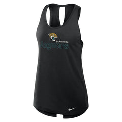 Jacksonville Jaguars Women's Open-Back Crisscross Dri-FIT Tank Top Black - Nike