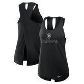 Las Vegas Raiders Women's Open-Back Crisscross Dri-FIT Tank Top Black - Nike