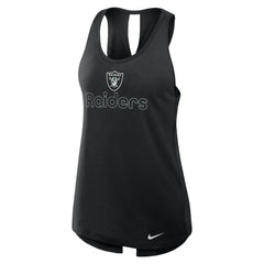 Las Vegas Raiders Women's Open-Back Crisscross Dri-FIT Tank Top Black - Nike