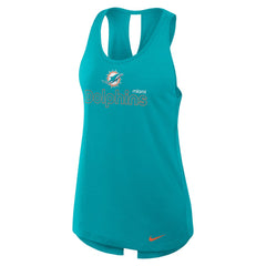 Miami Dolphins Women's Open-Back Crisscross Dri-FIT Tank Top Aqua - Nike
