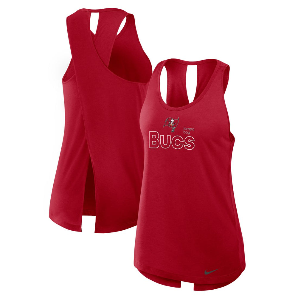 Tampa Bay Buccaneers Women's Open-Back Crisscross Dri-FIT Tank Top Red - Nike