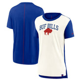 Buffalo Bills Women's Wordmark Tri-Blend T-Shirt Cream/Royal - Nike