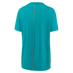 Miami Dolphins Women's Wordmark Tri-Blend T-Shirt Cream/Aqua - Nike
