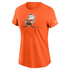 Cleveland Browns Women's Throwback Primary Logo T-Shirt Orange - Nike