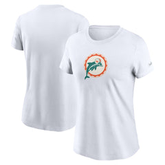 Miami Dolphins Women's Throwback Primary Logo T-Shirt White - Nike