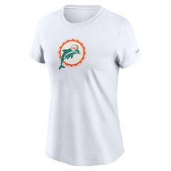 Miami Dolphins Women's Throwback Primary Logo T-Shirt White - Nike
