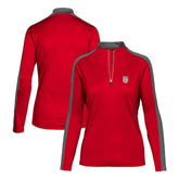 USMNT Levelwear Women's Quarter-Zip Pullover Top - Red