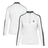 USMNT Levelwear Women's Quarter-Zip Pullover Top - White