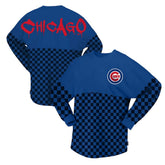 Chicago Cubs Fanatics Women's Checker Print Long Sleeve T-Shirt Near Me