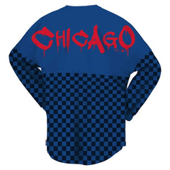 Chicago Cubs Fanatics Women's Checker Print Long Sleeve T-Shirt Near Me