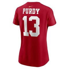 Brock Purdy San Francisco 49ers Women's Player Name & Number T-Shirt Scarlet - Nike