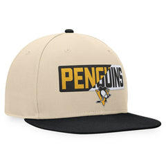 Pittsburgh Penguins Fanatics Goalaso Snapback Hat Cream/Black