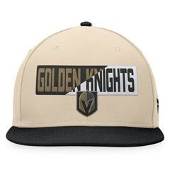 Vegas Golden Knights Fanatics Goalaso Snapback Hat Cream/Black