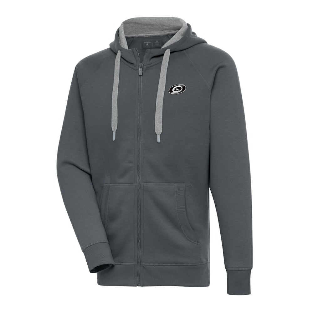 Carolina Hurricanes - Antigua Metallic Logo Victory Full-Zip Hoodie Charcoal