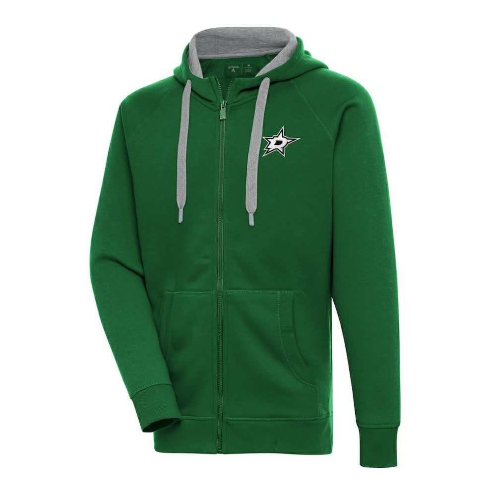 Dallas Stars - Antigua Metallic Logo Victory Full-Zip Hoodie Kelly Green