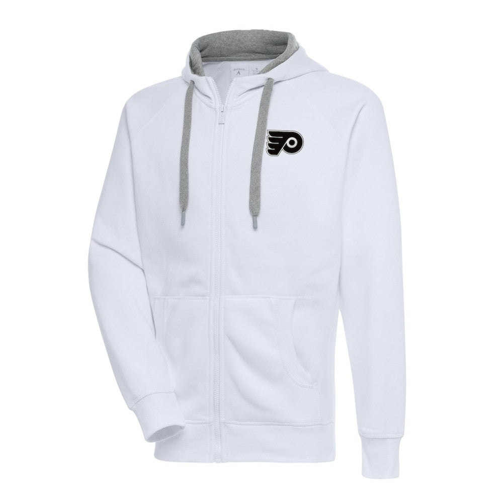 Philadelphia Flyers - Antigua Metallic Logo Victory Full-Zip Hoodie White