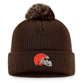 Cleveland Browns Women's Cuffed Knit Hat with Pom Brown - Fanatics