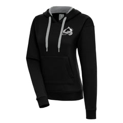 Colorado Avalanche - Antigua Women's Metallic Logo Victory Pullover Hoodie Black