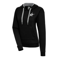 Dallas Stars - Antigua Women's Metallic Logo Victory Pullover Hoodie Black