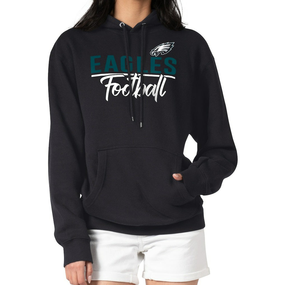 Philadelphia Eagles G-III 4Her by Carl Banks Women's Graphic Fleece Pullover Hoodie Black - NFL