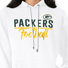 Green Bay Packers G-III 4Her by Carl Banks Women's Graphic Fleece Pullover Hoodie White - NFL