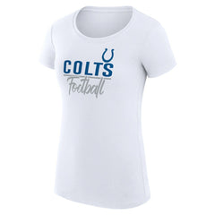 Indianapolis Colts G-III 4Her by Carl Banks Women's Team Graphic Fitted T-Shirt White - NFL