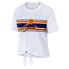 NBA - Phoenix Suns WEAR by Erin Andrews Women's Tie-Front T-Shirt - White